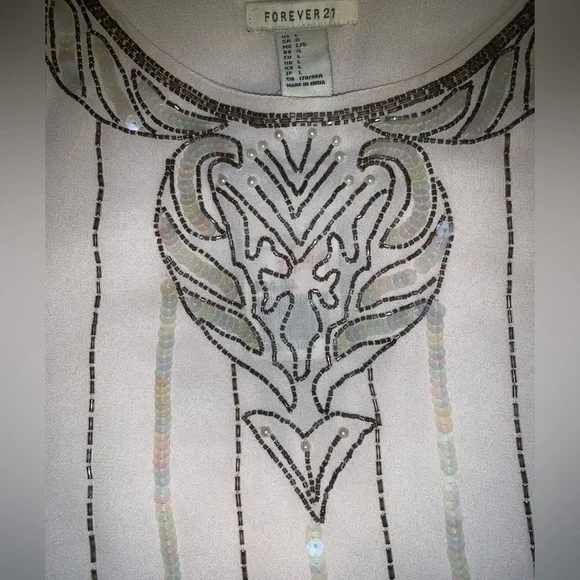 Forever Twenty-one embellished tank top Large Downton Abbey Vibe! - Picture 4 of 12